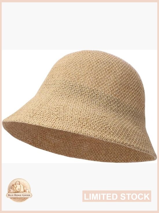 Woven Bucket Hat Foldable Packable Fishing Hat for Women main image 4